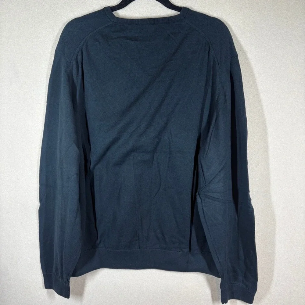 Pebble Beach Golf Bobby Jones Pima Cotton V-Neck Sweater 2X Black Preppy Classic
